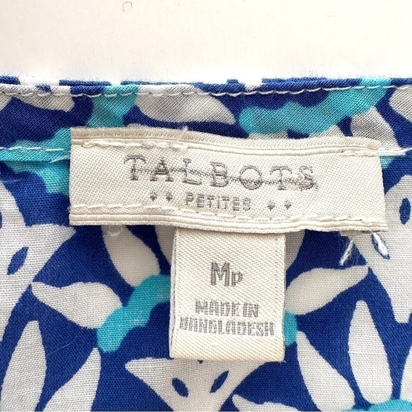 Talbots tunic top with 3/4 length sleeves and v-neck, 💯 cotton, petite size - Picture 9 of 10